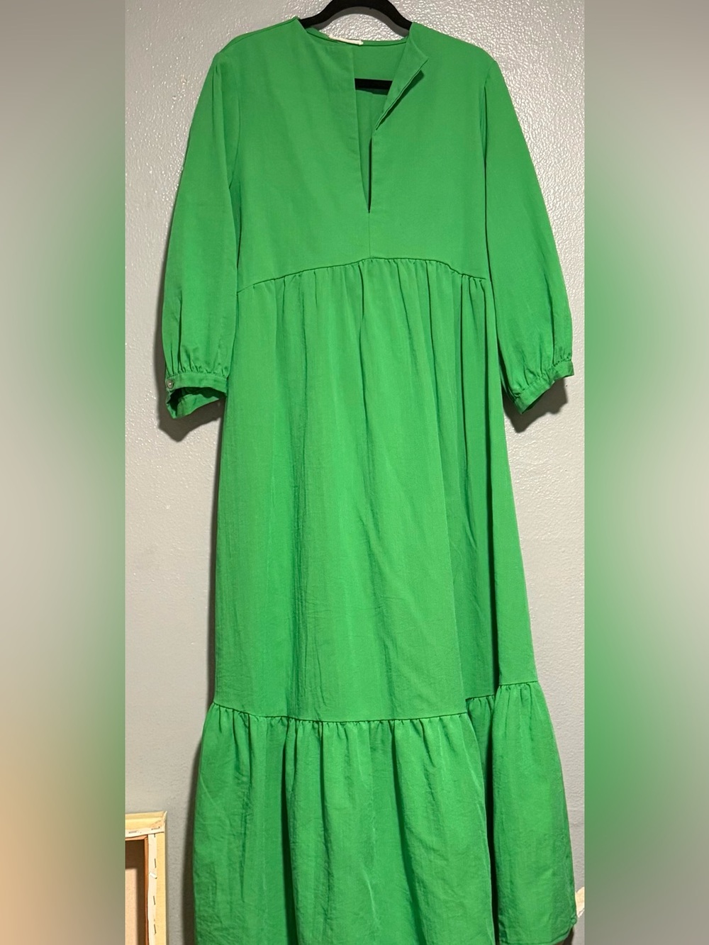 Sunday Up Bright Green long Dress. Size S